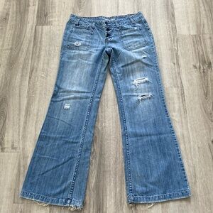 American eagle jeans size 8 Inseam is just shy of 31 inches